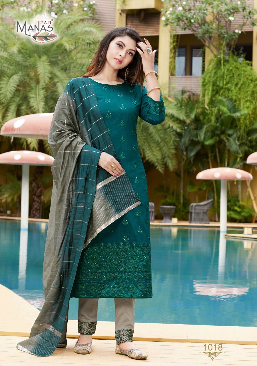 Manas Lucknowi 3 Fancy Festive Wear Designer Ready Made Collection